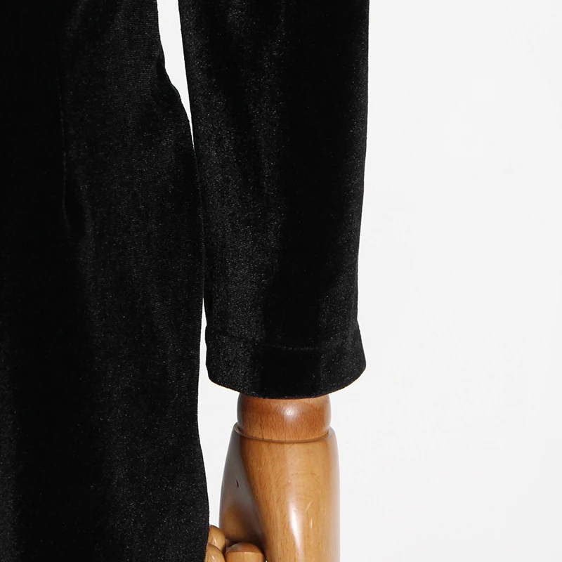 

TWOTWINSTYLE Sexy Patchwork Diamond Set For Women O Neck Long Sleeve Tops High Waist Split Black Skirt Two Piece Sets Female New