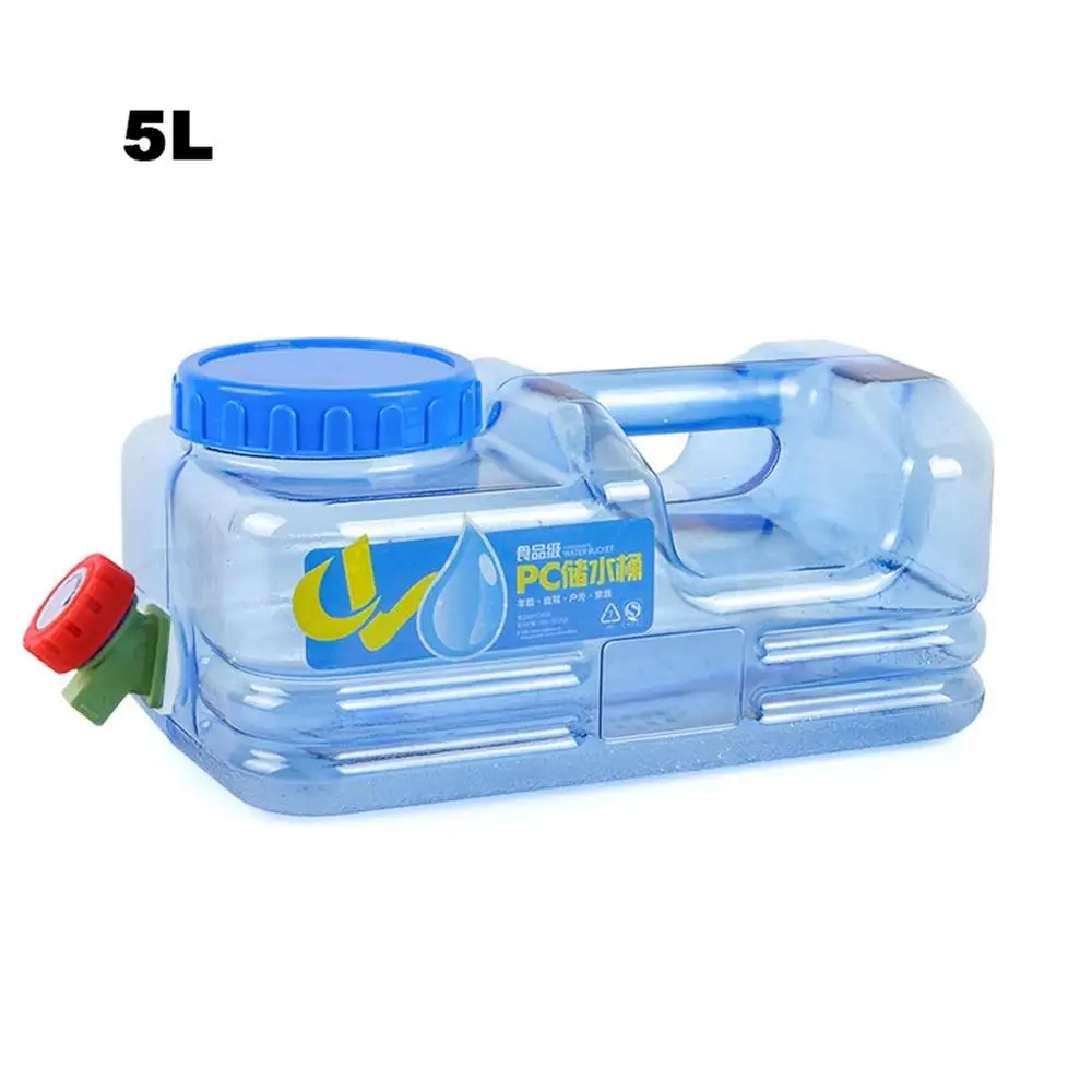 5L автомобильное ведро для хранения воды BPA-Free бутылка для воды многоразовый пластиковый контейнер для воды с защелкой на крышке с защитой от брызг кувшин - Название цвета: A