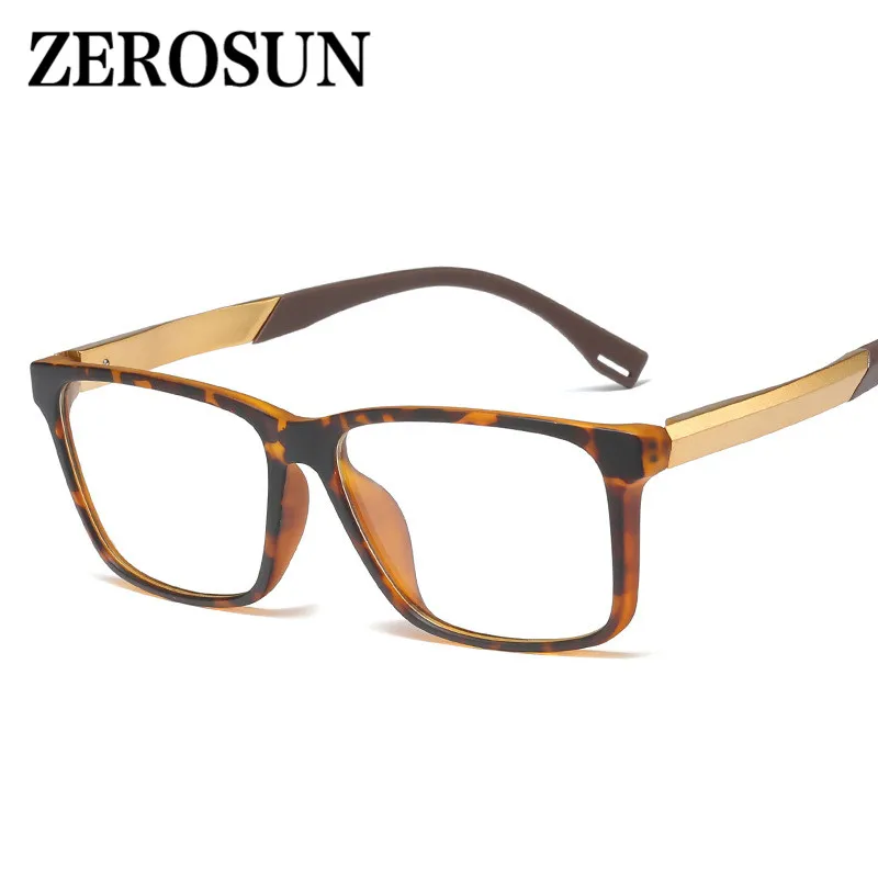 Zerosun TR90 очки оправа мужские черные прозрачные для мужчин по рецепту Близорукость