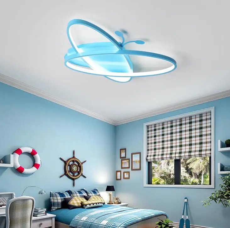 Современная люстра с мультяшным рисунком потолочный светильник розового и