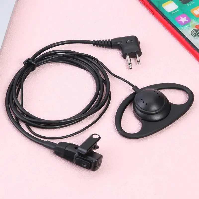 2Pin M голова D форма наушники гарнитура наушник Крюк Walkie Talkie Функция шумоподавления с PPT микрофон для Motorola