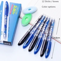 12pcs erasable pen set washable handle blue black color ink writing ballpoint pens for school office stationery supplies