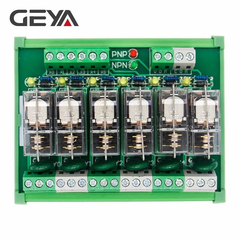 GEYA NG2R 6 канальный Omron релейный модуль 5 в 12 В 24 в 230 В релейная плата ПЛК УПРАВЛЕНИЯ Omron Реле