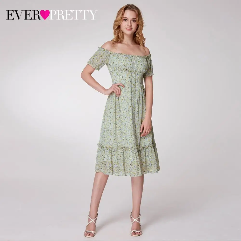 Платья для выпускного вечера Ever Pretty цветочные принты без рукавов официальные платья AS05531 летние пляжные вечерние платья Mezuniyet Elbiseleri - Цвет: AS05958YL