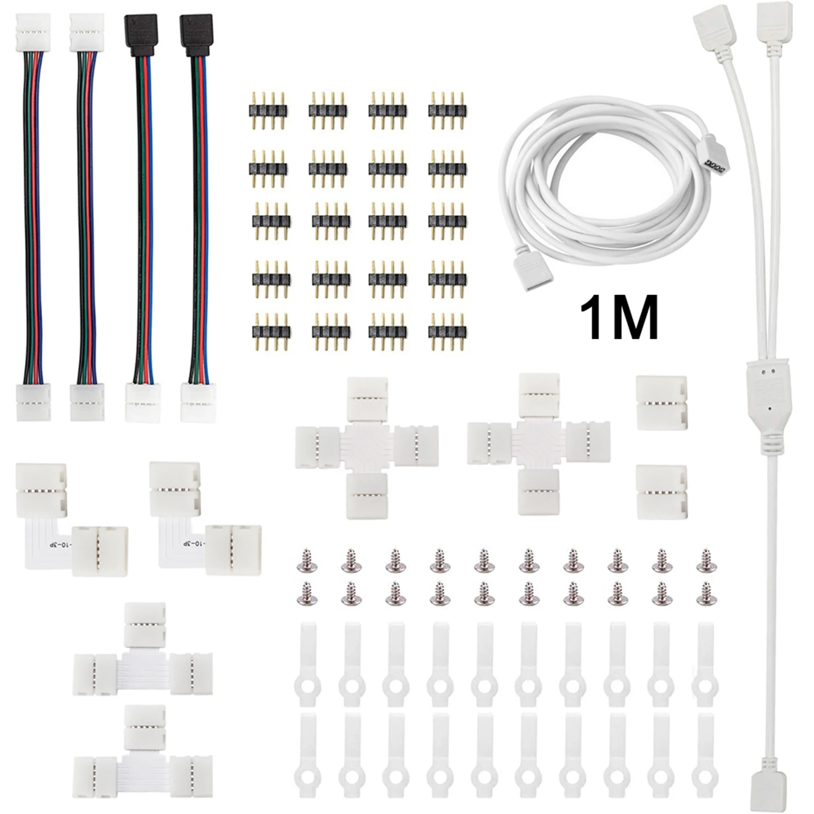 Комплект разъемов для светодиодной ленты 2 контактный 3 4 RGB светодиодный