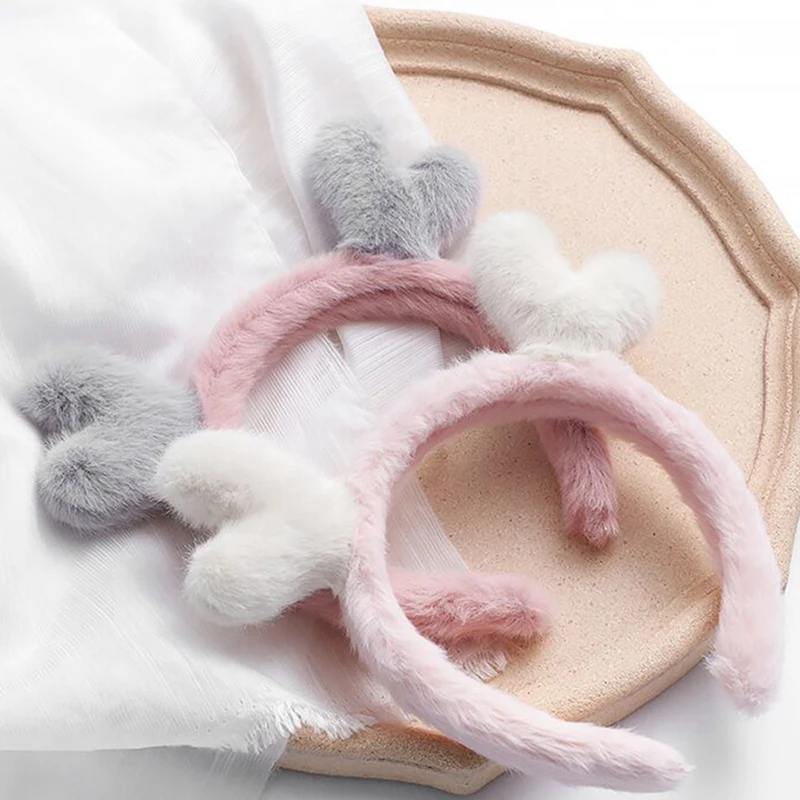 Fashion Accessories Wash Face Hair Holder Hairbands Soft Warm Coral Fleece Bow Animal Ears Headband For Girls 1Piece |