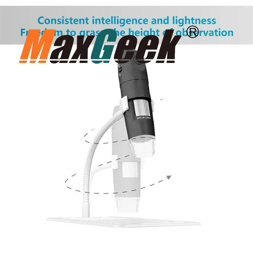 

Maxgeek 200MP Digital Microscope Wireless WiFi 1000X USB Magnifier For IOS iPhone/Andriod