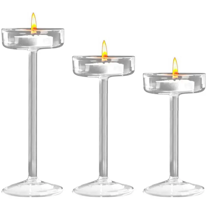 Стеклянная хрустальная свеча SOLEDI в наборе бокал дизайнерский креативный