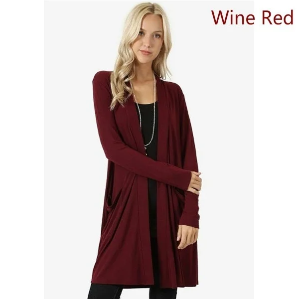 Осенне зимний новый женский свободный модный вязаный кардиган свитер пальто