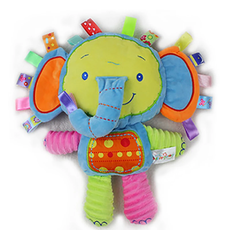 Elephant 8 видов стилей, детские игрушки, погремушки, успокаивающие куклы, плюшевые детские погремушки игрушки, животные, колокольчики, новорожденные животные, слон/обезьяна/Лев/Кролик - Цвет: Elephant