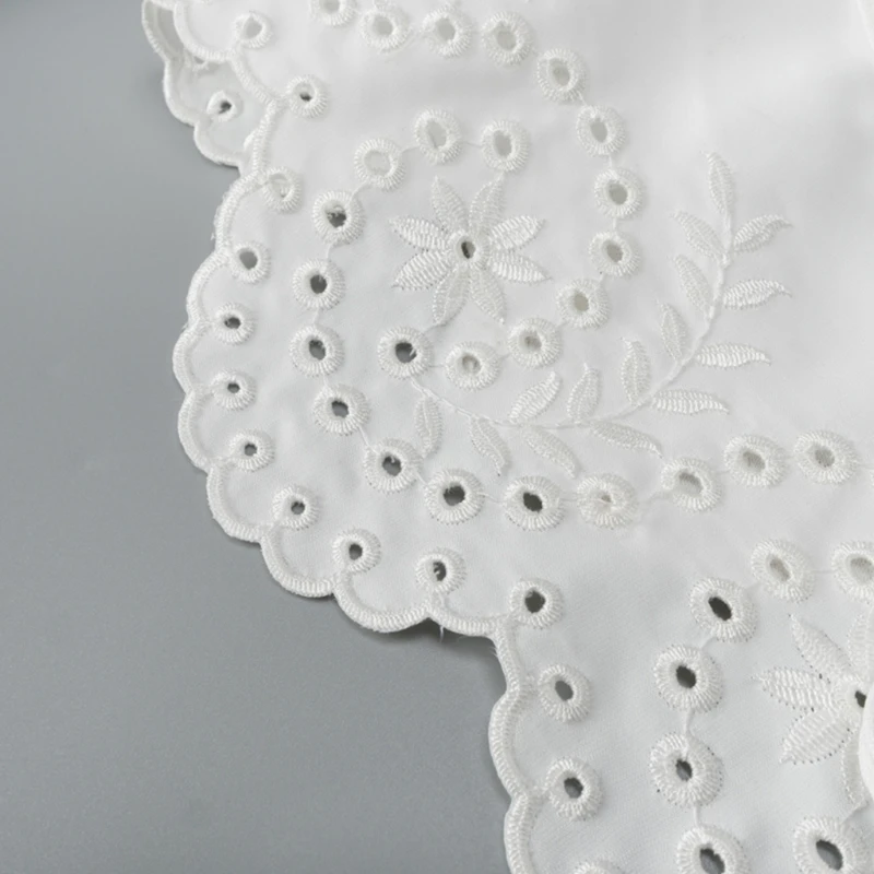 

Embroidery Fake Shirt Collar Flower Pattern Women Summer Detachable Collars