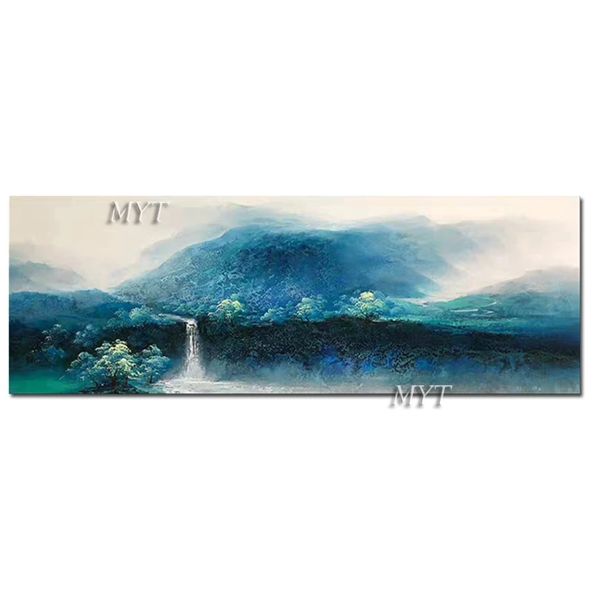 

Chinese Style Wall Decoration Oil Painting Art Unframed Pure Handmade Canvas Landscape Paintings Artwork Large Size For Decor