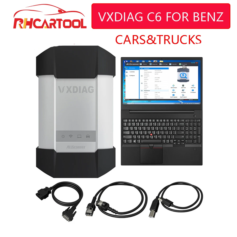 Диагностический инструмент VXDIAG C6 OBD2 для Benz автомобиля грузовика мощный чем Star C4 C5