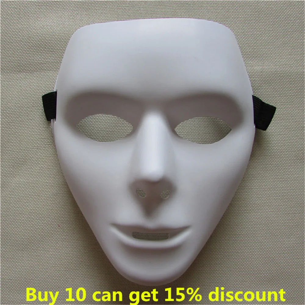 

Высококачественная Белая пластиковая искусственная маска для Хэллоуина, маска для взрослых для маскарада, вечеринки, карнавала, костюм для...