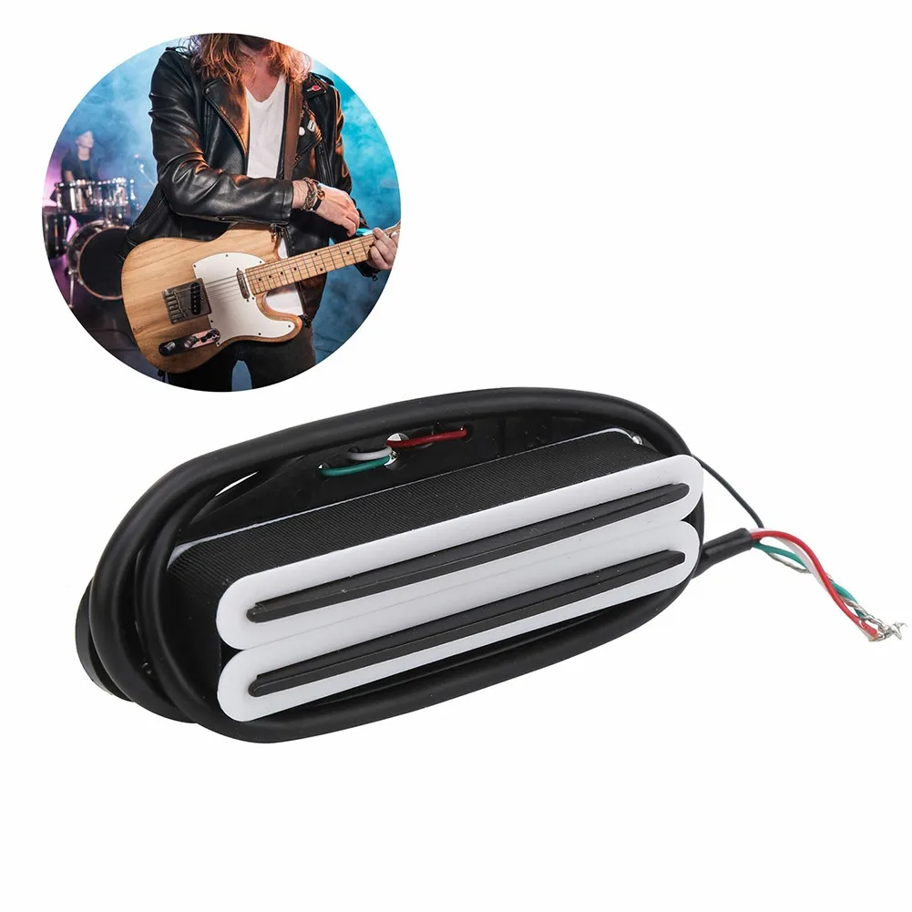 

Magnetic Pickup Twin‑Coil Dual Rail Track Neck For Electric Guitar 3.3x0.9x0.8in Folk Acoustic Electric Guitar Pick Holder