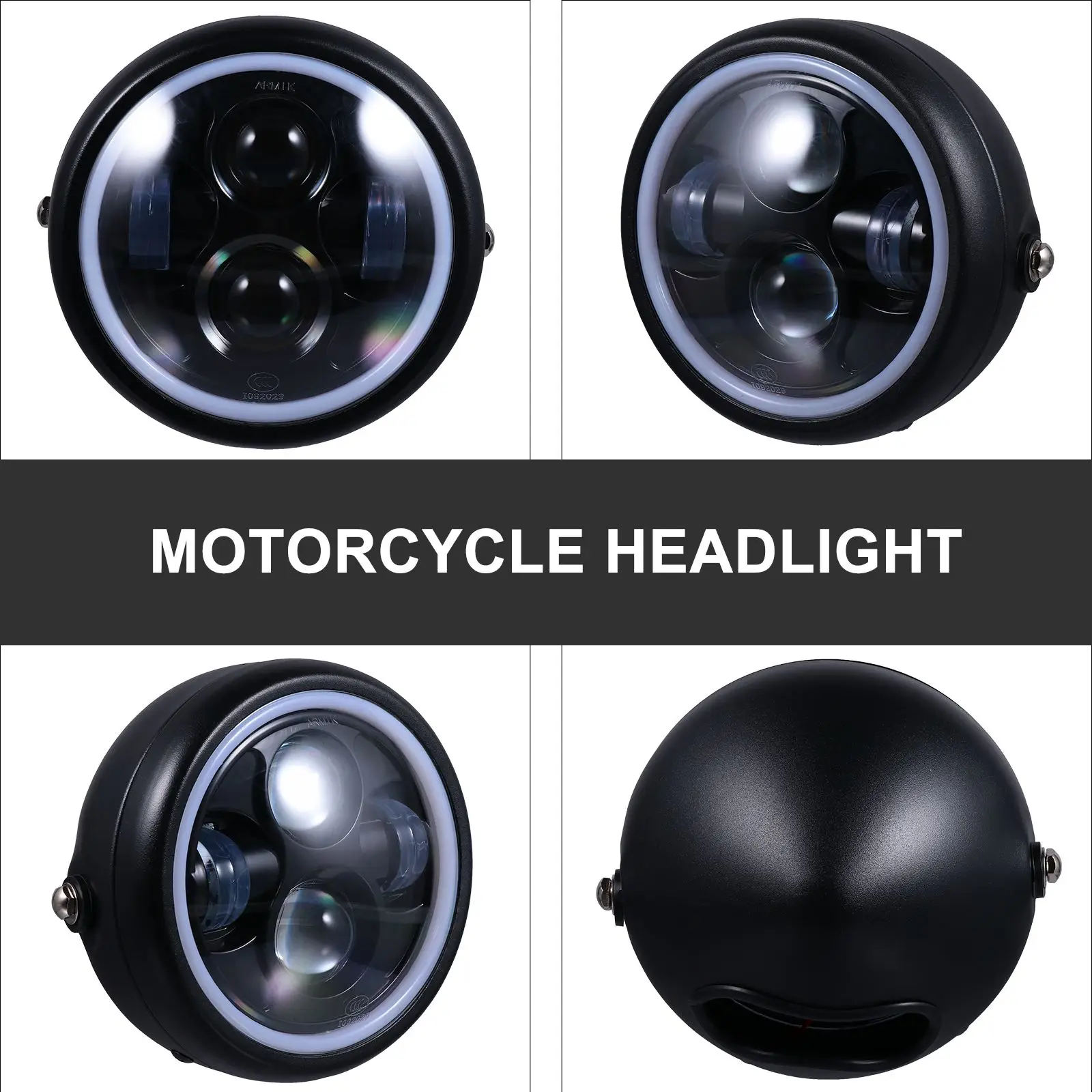 

1pc Motorcycle Headlight Durable Portable Creative Useful Practical Night Driving Light Motorcycle Modified Headlight