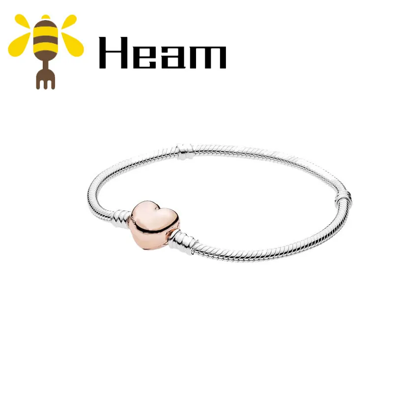 Heam, высокое качество,, Стерлинговое Серебро, 925 пробы, pan, очаровательный браслет для женщин, модный, элегантный, роскошный, сделай сам, аутентичное ювелирное изделие