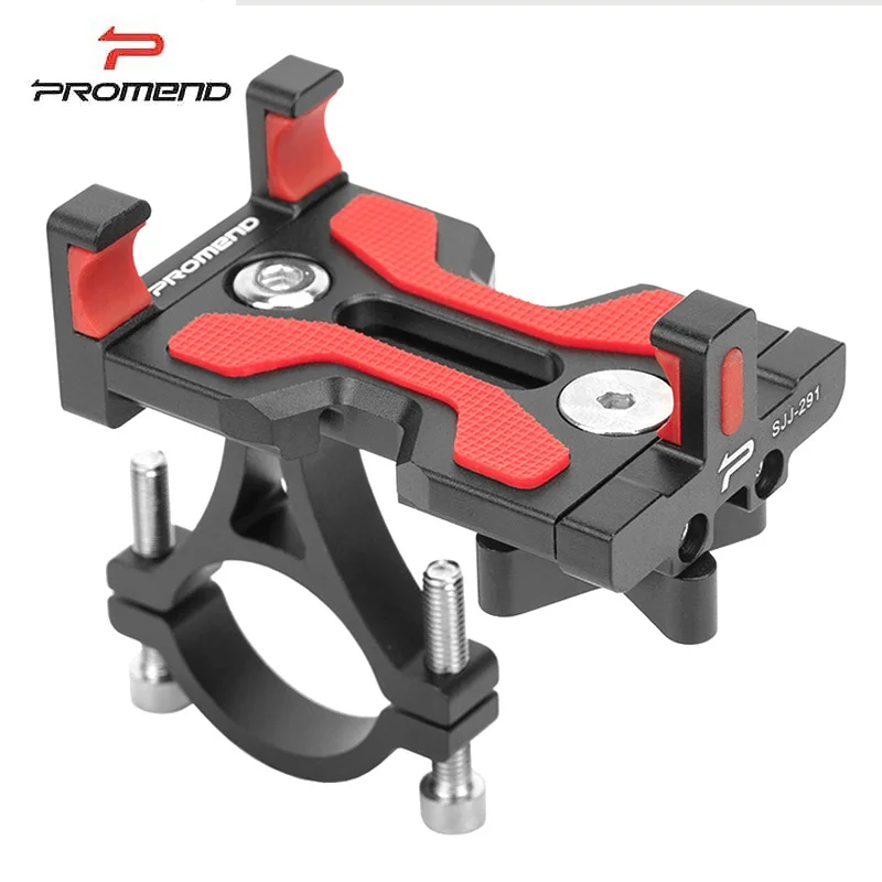 

Велосипедный держатель для телефона Promend, вращающаяся противоскользящая подставка из алюминиевого сплава для горного велосипеда, 4-6,4 дюйма, фотодержатель для дорожного велосипеда