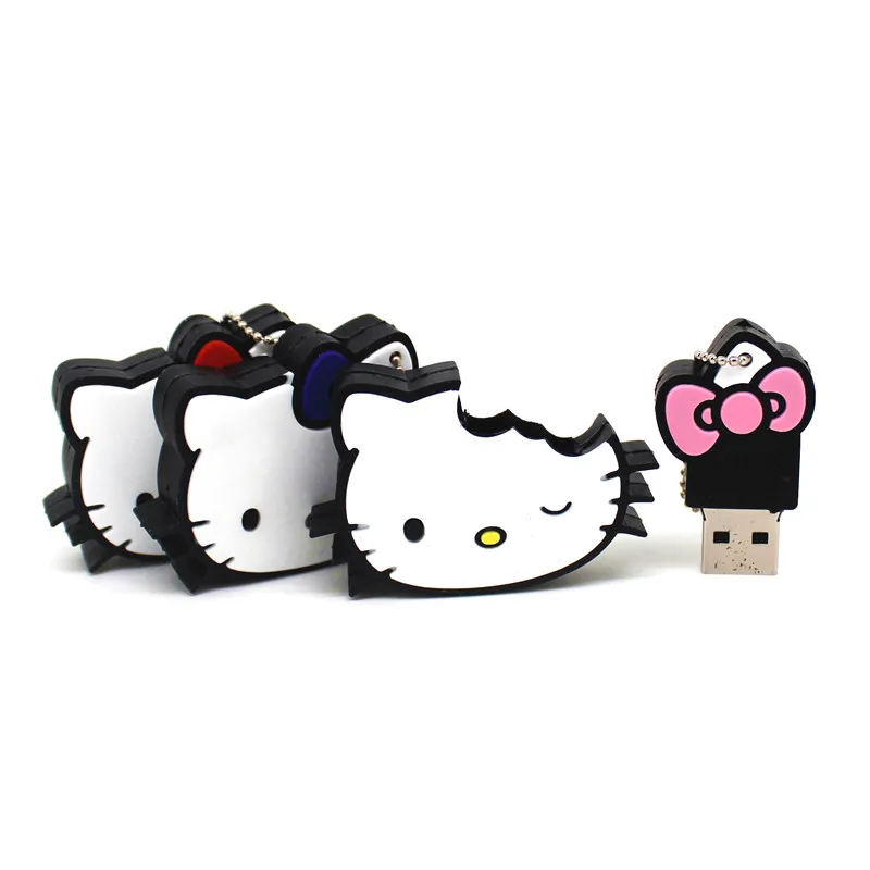 Милый USB флеш накопитель 4 ГБ 8 16 32 64 Kitty Cat карта памяти мультяшный 128 U диск|USB
