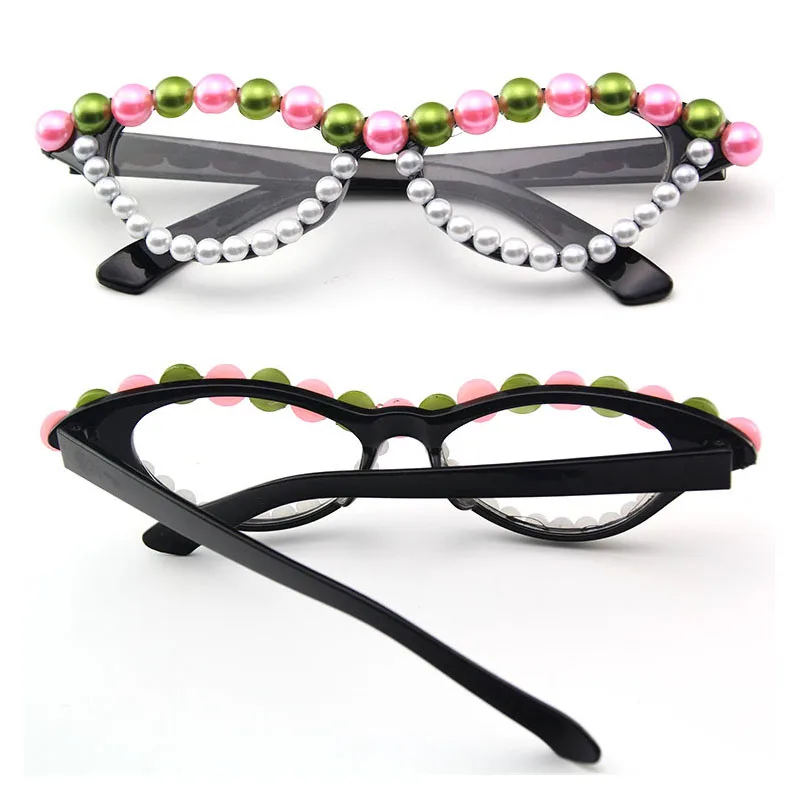 

Small Cat Eye Ladies Sunglasses Red bead Frame Women Brand Designer Sun Glasses for Women Vintage Sexy Eyewear Shades UV400
