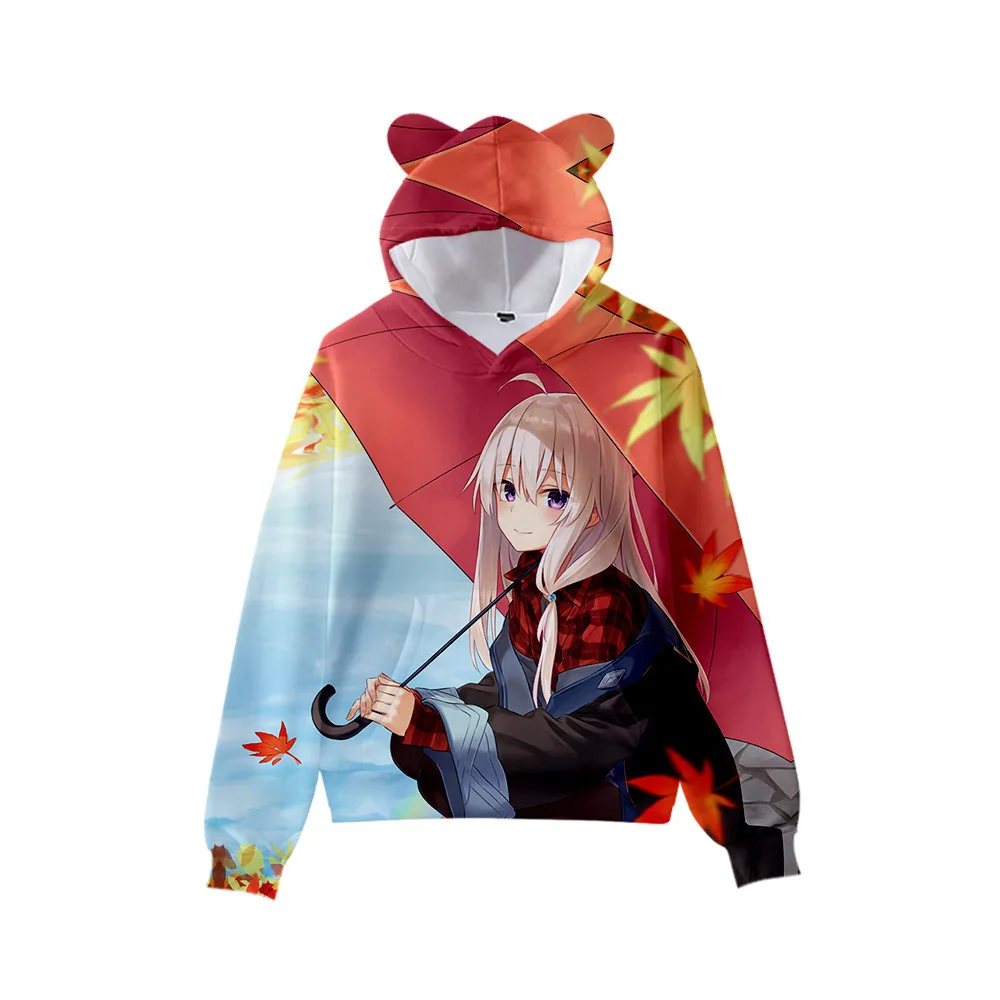 

COSTAR аниме Блуждающие ведьмы: Путешествие Elaina тематические худи тонких листов Kawai с милыми кошачьими ушками, для девочек Детский свитер пуло...