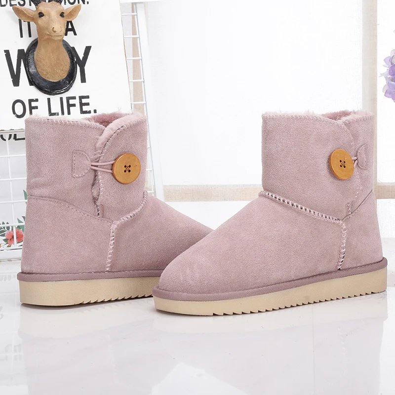 MYLRINA Top Quality New Fashion Women Snow Boots Genuine Cowhide Leather Winter Warm Shoes 10 Colors Size 34-44 | Обувь