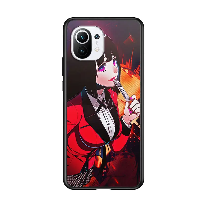 

Yumeko Kakegurui Anime for Xiaomi Mi 11 10T Note 10 Ultra 5G 9 9T SE 8 A3 A2 A1 6X Pro Play F1 Lite 5G Black Phone Case
