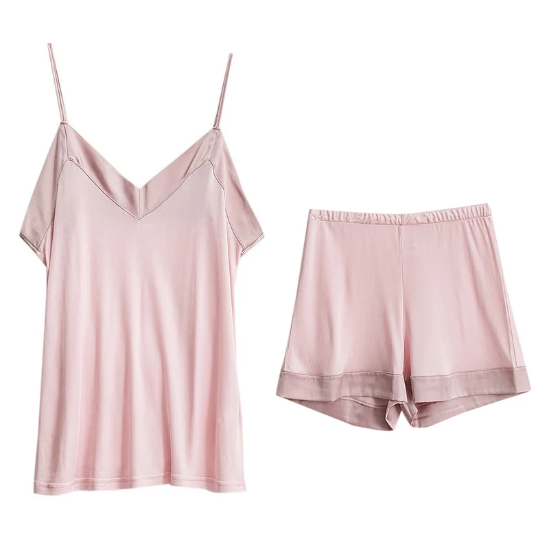 2020 Женская одежда из 100% чистого шелка Домашняя ночная костюм с камзолом пижама