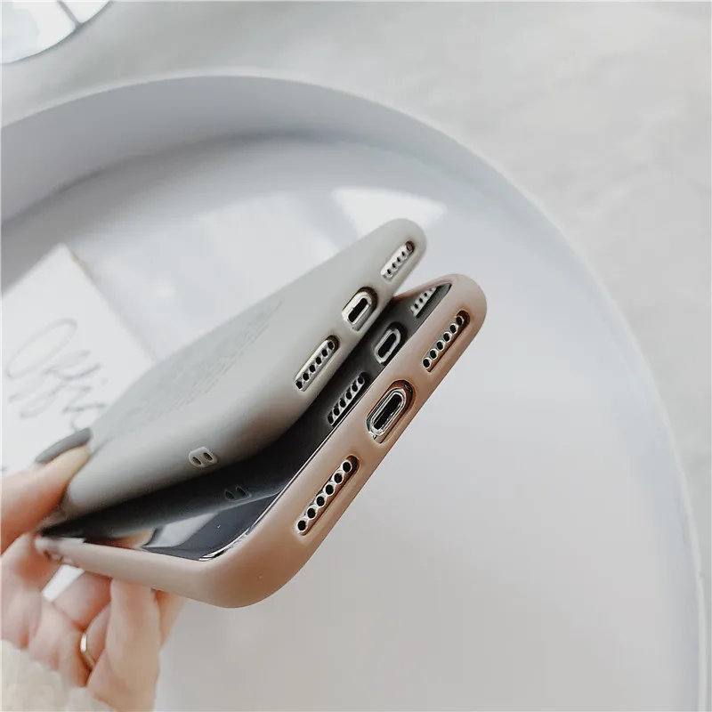 Kuutti коричневый серый цитаты силиконовый телефон чехол для iPhone 6 6s 7 8 Plus X XR XS Max