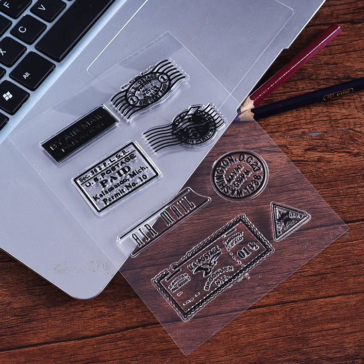 Британский стиль марки прозрачный резиновый Штамп для DIY бумажные карточки