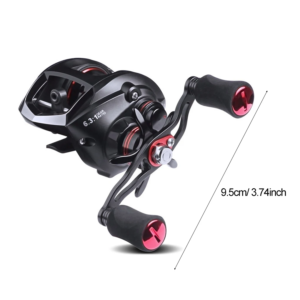 

Fishing Reel Spinning High Speed Baitcasting Reel Spool with Ball Bearings Trolling Handle Bait Coil, Right-Handed