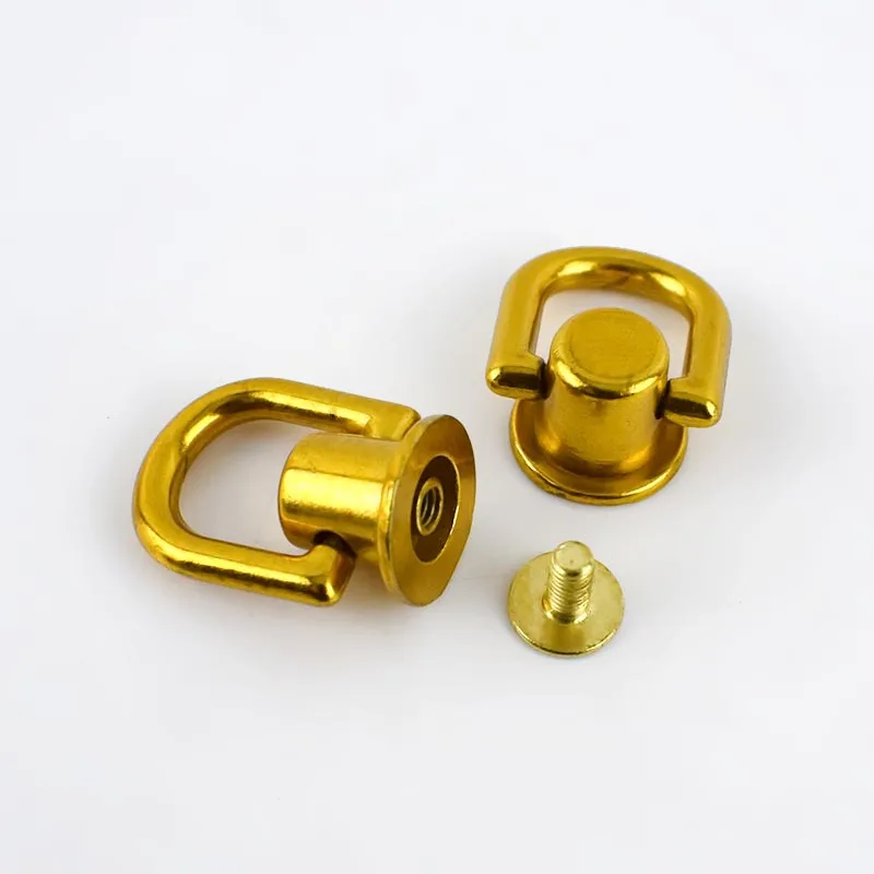 antiquegold 10 шт. D кольцо сумки ручки цепи крюк мешок боковой зажим винт гвоздь заклепки Сумочка ремень разъем застежка вешалка пряжки DIY ремесло KY912 - Цвет: antiquegold