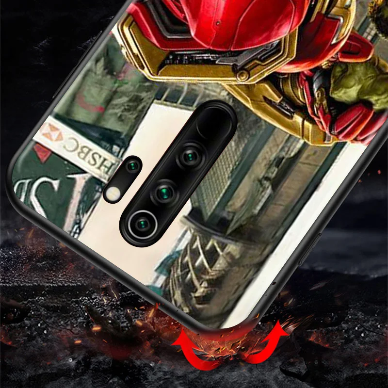 

Marvel Avengers Super Hero Hulk For Xiaomi Redmi K40 K30T K30S K30i K30 K20 10X 9T 9i Pro 5G Soft TPU Silicone Black Phone Case