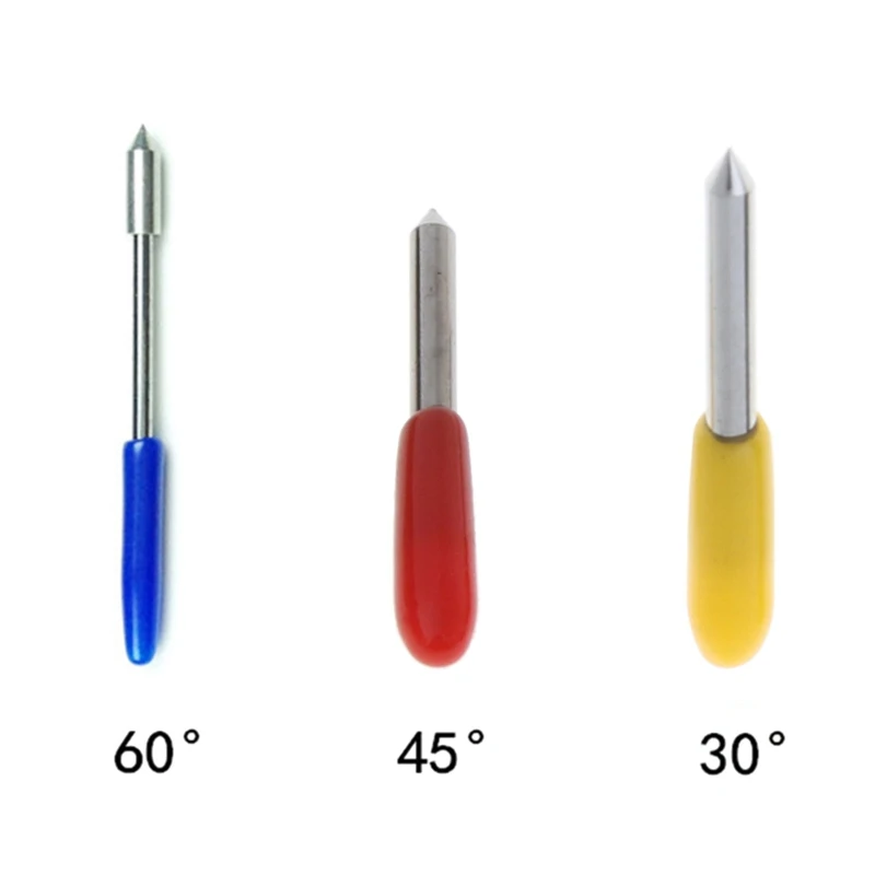 

12mm Black Cutting Plotter With 5pcs Blades 30/45/60 Degree for Roland Vinyl Cutter Blade Holder Milling Cutter