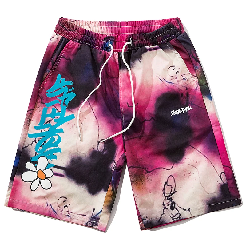 Шорты мужские с принтом граффити уличная одежда в стиле хип-хоп Джоггеры