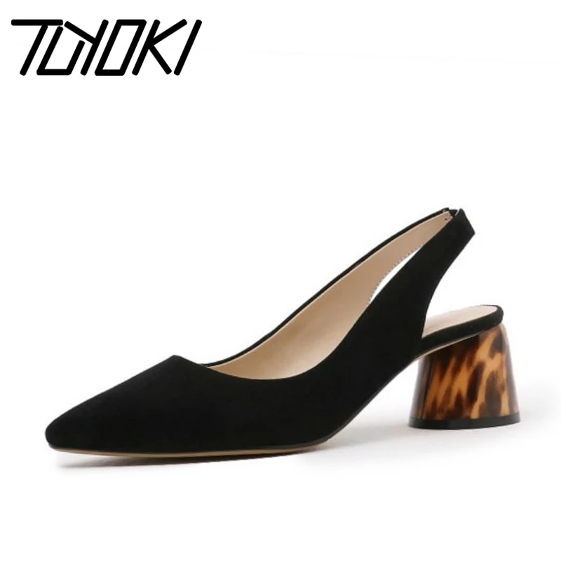 

Tuyoki Genuine Leather Office Pumps Pointed Toe Shallow Shoes Woman Work Party Classics Pumps Footwear Size 34-39