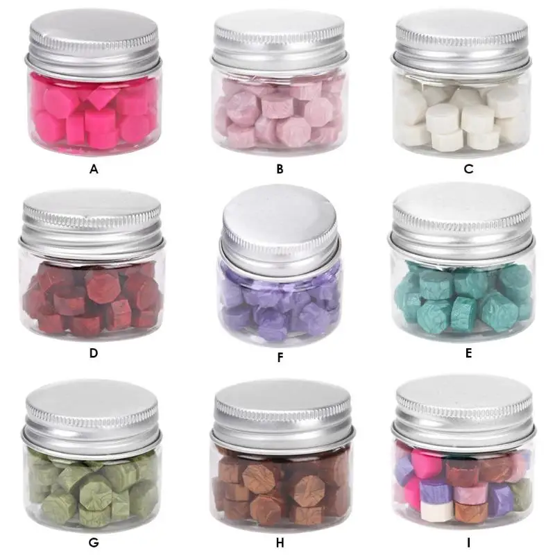 

Octagon Sealing Wax Seal Beads Set Brass Stamp Beaded Waxes for Wedding Post Vintage Craft Decor Card Making Tools