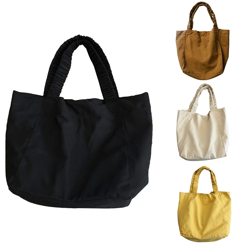 

Новая Универсальная плиссированная сумка индивидуального дизайна, удобная вместительная сумка через плечо, Холщовая Сумка для девушек