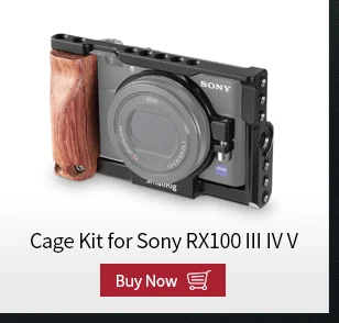 Клетка для камеры SmallRig RX100 VII для sony RX100 VII и RX100 VI Dslr с деревянной боковой ручкой/клетка для холодного башмака RX100 VI-2434