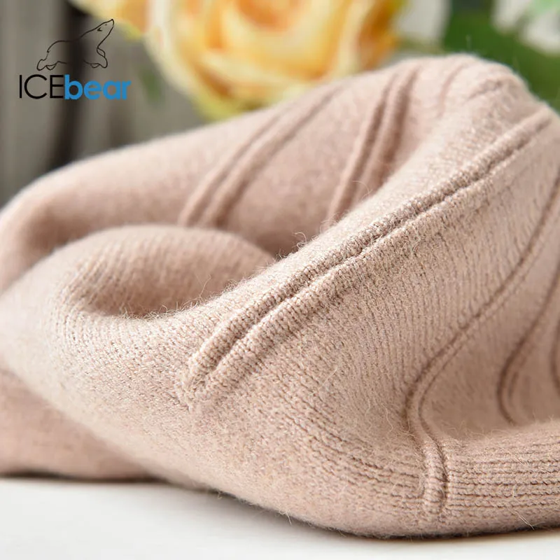 ICEbear Winter Hats For Women Autumn Knitted Wool Painter Caps New Fashion Solid Color Lady E-MX18133 | Аксессуары для одежды