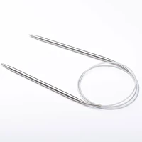 436080cm sweater knitting needle stainless steel ring needle weaving circular knitting needlework kits diy knitted tool