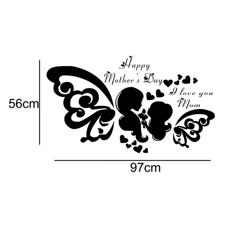 Наклейки для стен и окон JJRUI на день матери наклейки витрин | Дом сад