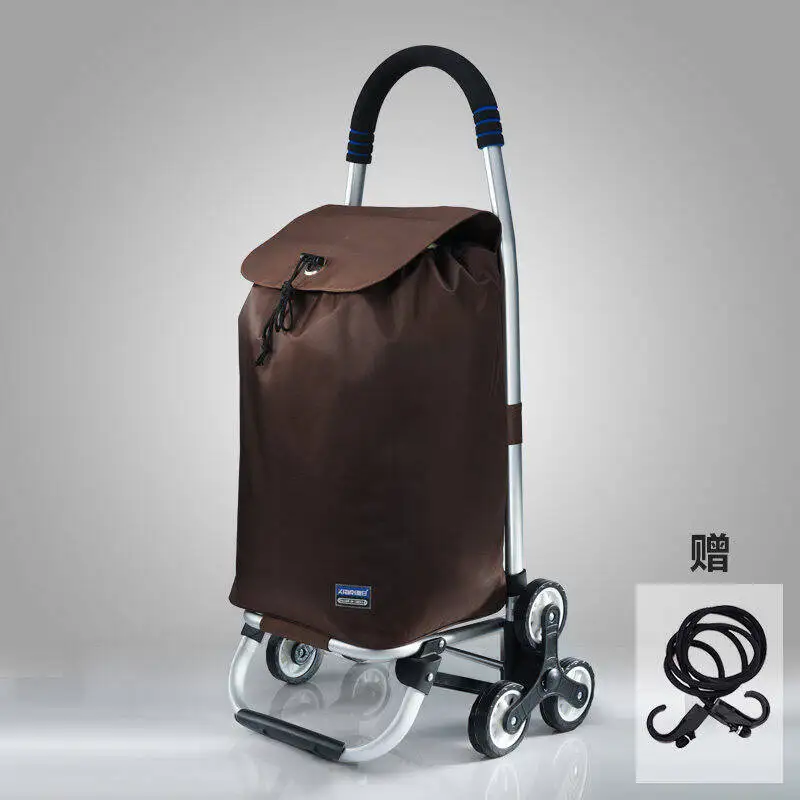 

Aluminum Shopping Cart Small Cart Old Man Home Light Shopping Cart Climbing Stairs Folding Trolley Trailer