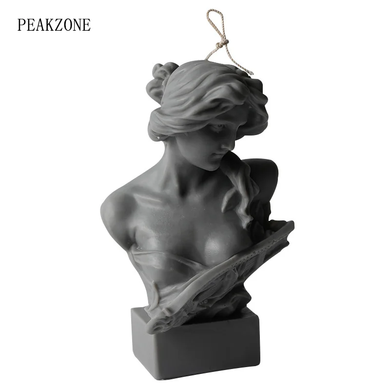 

PEAKZONE Piano Woman Sculpture Candle Mould Hina Style Home Decoration Scented Candle DIY Material Silicone Resin Mould