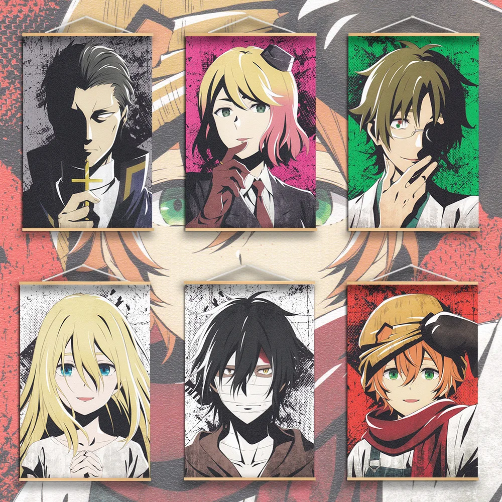 

Angels Of Death HD Print Wall Poster Solid Wood Hanging Scroll Poster Cartoon Wall Hanging Poster