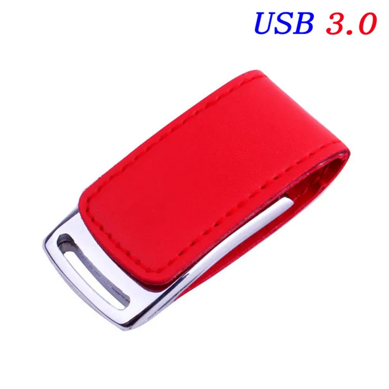 JASTER USB 3,0, подарок, кожаный металлический брелок, 4 ГБ, 8 ГБ, 16 ГБ, 32 ГБ, Udisk, usb флеш-накопитель, карта памяти - Цвет: Red