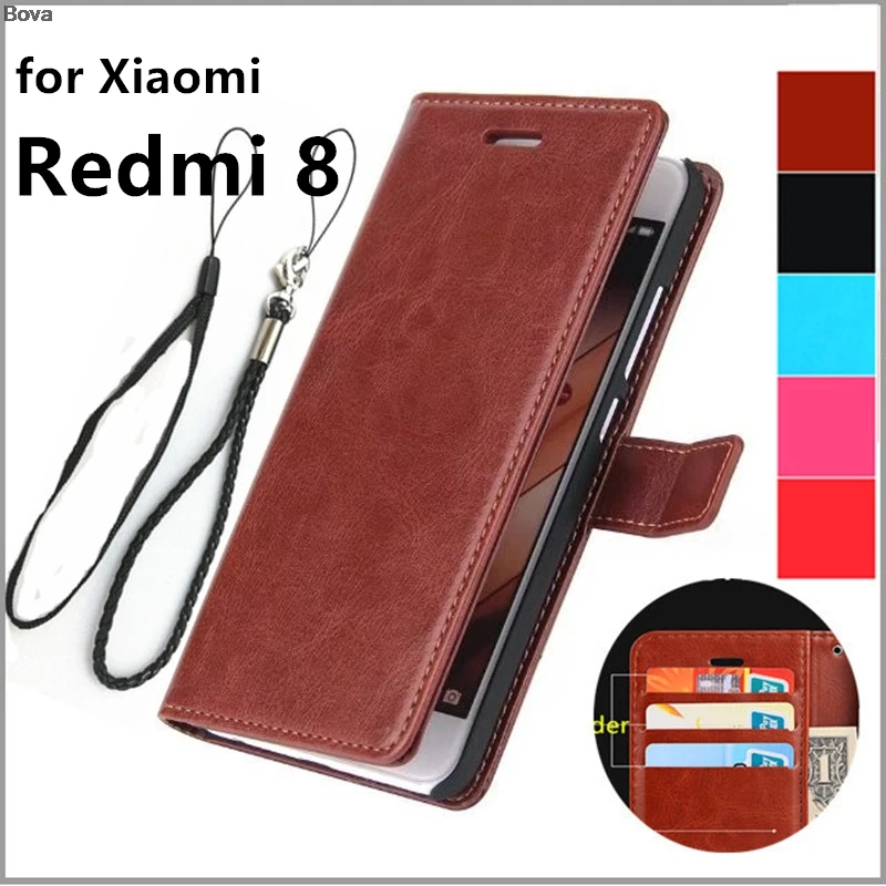 Чехол с держателем для карт Xiaomi Redmi 8 Hongmi8 Red mi 8A чехол из искусственной кожи