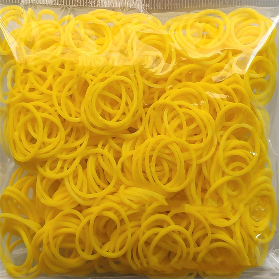 Yellow 600 эластичные резиновые браслеты разных цветов, детские домашние браслеты для плетения, браслеты для женщин - Окраска металла: Yellow
