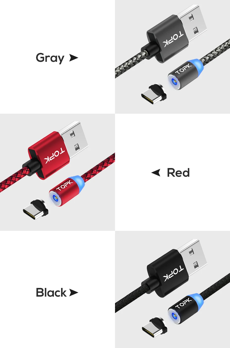 1 м Магнитный 2.4A кабель быстрой зарядки, кабель Micro usb type C магнитное зарядное устройство для IPhone XR XS Max samsung huawei XiaoMi Redmi Note 7