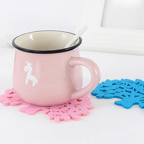 1Pcs Practical 14*9*CM Creative Tree Shape Kitchen Tool Coaster Anti-Skid Insulation Cup Mat Placemat Table Decoration | Дом и сад
